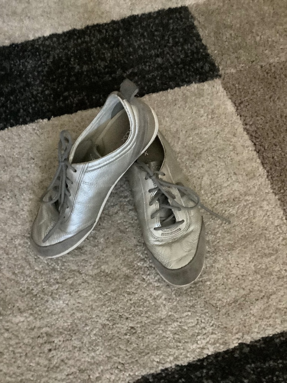 Geox silver sneakers size 37 (US size 7-71/2)